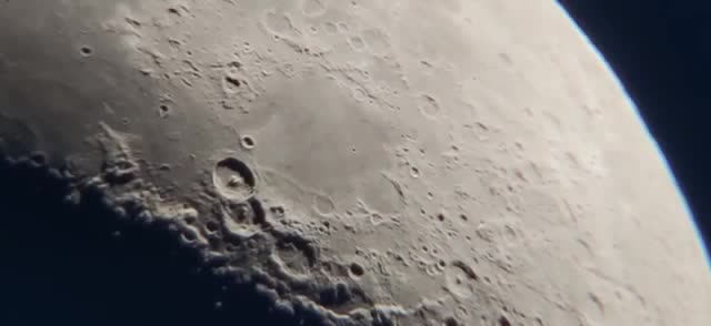 Craters across the Moon's surface.