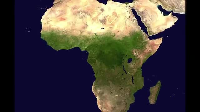 A satellite view of Africa