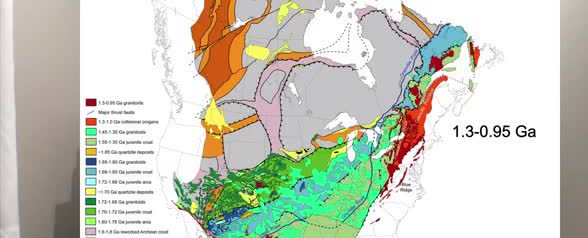 A geologic map of ancient crust across North America