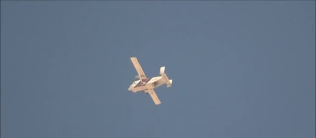 A plywood logistic glider in flight