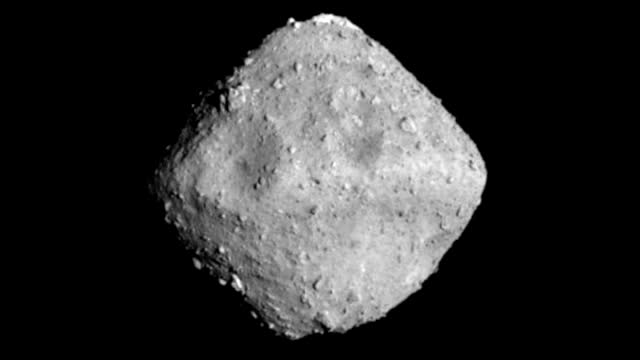 The diamond-shaped asteroid Ryugu.
