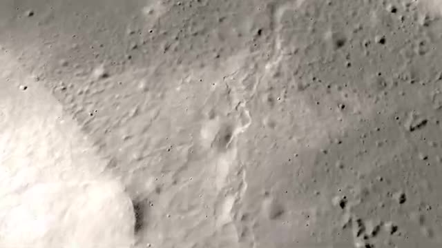 A lobate scarp on the lunar surface