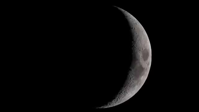 A crescent Moon.