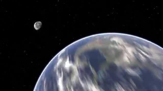 Earth and the Moon seen from space