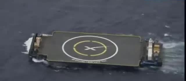 Drone ship on the ocean