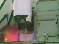 Shuttle engines firing at liftoff