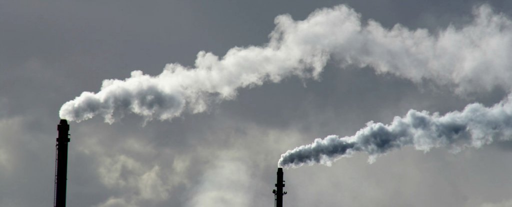 Smokestacks releasing emissions