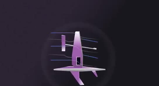 A drawing of a sailboat-shaped ocean drone.