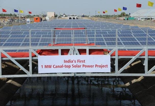 India's first canal-top solar power project in Gujarat