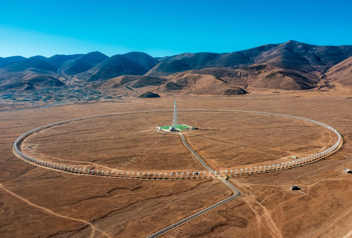 Daocheng Solar Radio Telescope array under construction in China