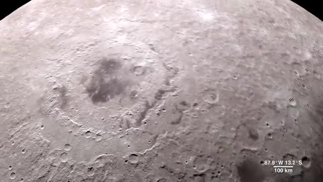 The cratered surface of the Moon