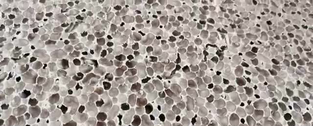A close view of porous aluminum foam
