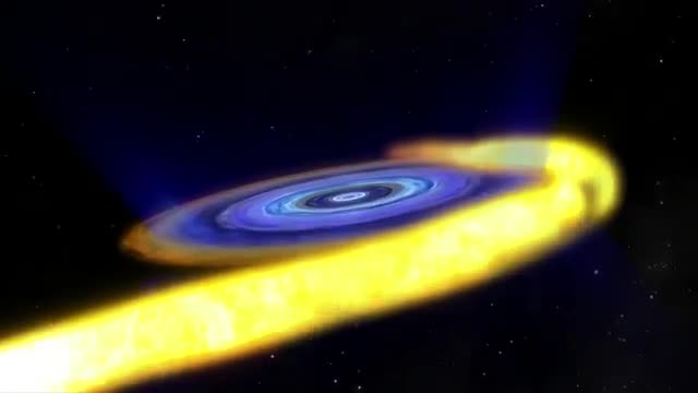 An accretion disk around a black hole feeding from a star