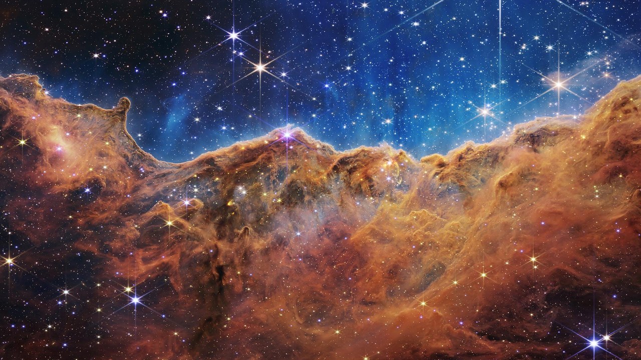 JWST NIRCam Cosmic Cliffs in the Carina Nebula — July 12, 2022